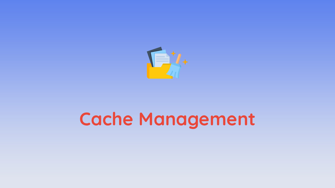 Cache Manager Icon Cache Management - Product Designer App